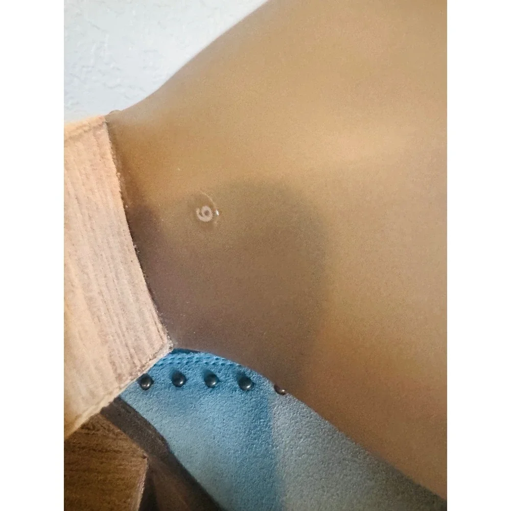 Dingo Womens Classy N' Sassy Snip Toe Leather Ankle Boots, Size 9 Denim Blue NWT - Picture 8 of 15